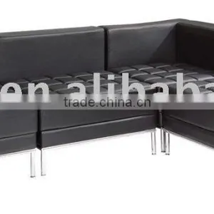 Contemporary European Design Black 3 Pieces Sofa Set thumbnail-1