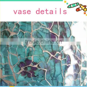 Gorgeous Design Antique Stained Jewelry Blue Flower Murano Glass Decorations thumbnail-4