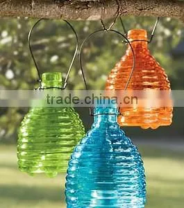 Hanging Glass Bee Catcher / Glass Wasp Trap , Hanging and Colored Glass Bee Catcher / Wasp Trap thumbnail-3