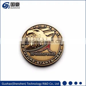 Custom Vintage Golden Coins Eagle Medallion Wholesale thumbnail-1