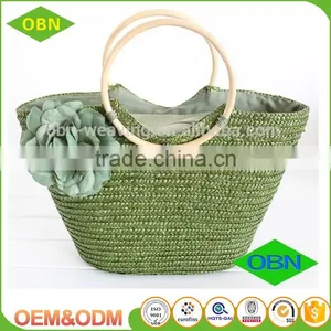 Latest Design Suit to Ladies Tote Bag Cheap Hand-woven Nature Straw Beach Bag Basket Bag thumbnail-1