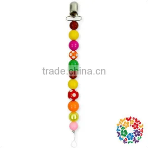 China Manufacturer Wholesale Safe Silicone Baby Soother Chain Holder Pacifier Holder Clip thumbnail-2