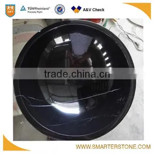 Nero Marquina Marble Bowl Sinks Polished for Bathroom thumbnail-1