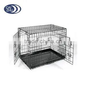 Foldable Suitcase Wire Metal Folding Pet Cage Crate Dog Kennel thumbnail-1