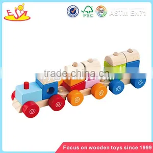 Wholesale Hot Baby Wooden Train Blocks Toy Diy Creative Kids Wooden Train Blocks Toy W04A067 thumbnail-1