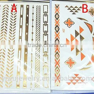 Wholesale Sexy Woman Metallic Gold Glitter Tattoo For Hands In Bulk Halo T001-031 thumbnail-1