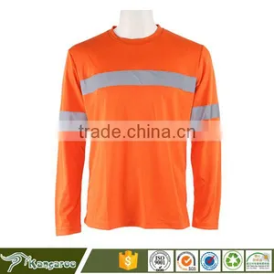 V-Neck High Visibility Fluorescent Reflective Tape T-Shirt thumbnail-1