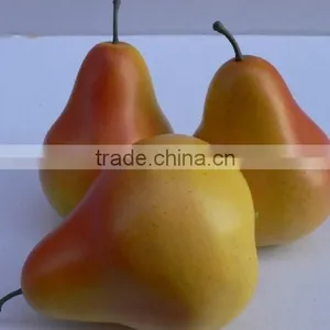 3 Artificial Weighted Pears Fake Faux Fruits for Home Decor thumbnail-1