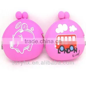 Cartoon Korean Candy Color Fashion Silicon Half Round Shape Wallet Purse thumbnail-1