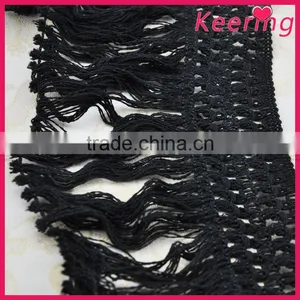 13cm Width Black Thread Fringe Tassel Trim WTPB-005 thumbnail-2