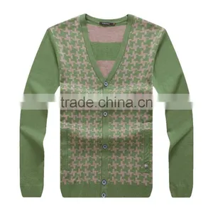 Latest Sweater Designs Knitted Sweater Men Cardigan thumbnail-1