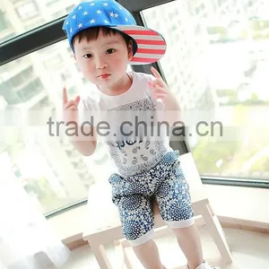Children's Cotton Printing Cool Suit With Triangular Bandage thumbnail-3