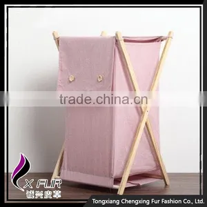 Unique Foldable Cotton Linen Washing Clothes Laundry Basket Bag Hamper Storage thumbnail-3