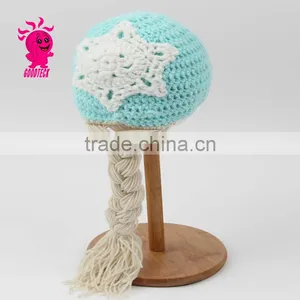 2015 Hot Sale Hand Hook Baby Wool Hats, Color Matching Hats thumbnail-2