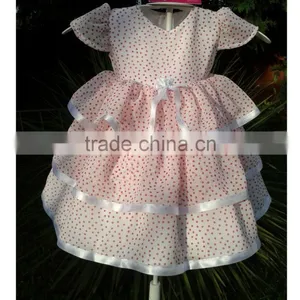 Puffy Pink Princess Dress Plot Baby Girl Dress Hot Sale thumbnail-1