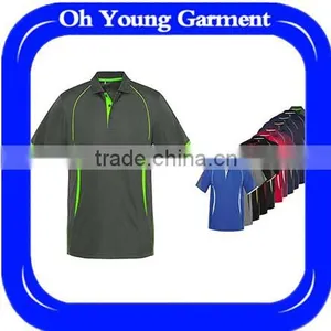 China Supplier Custom Blank Polo Shirt Sports Gym Wear Running Shirts Mens Dry Fit 100%polyester Contrast Colors Men Polo Shirts thumbnail-1
