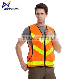Hi Vis Security Flashing Warning Road Uniform Vest for Mens thumbnail-4