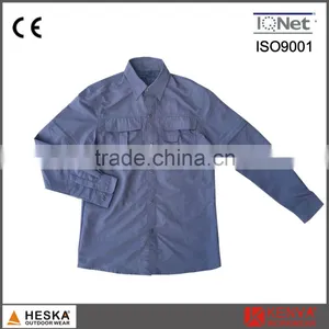 Long Sleeve Multiple Pockets Cargo 100% Nylon Worker Shirt thumbnail-1