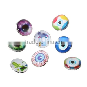 18mm Glass Fit Snap Button Bracelets Round Silver Tone At Random Eye Pattern thumbnail-1