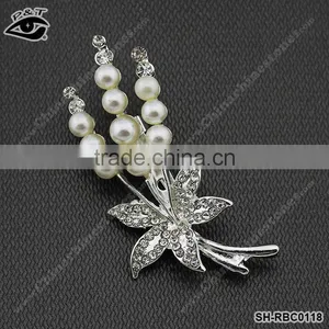 Pearl Brooch Rhinestone Brooch Pins for Wedding thumbnail-1