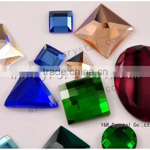 Flat Back Glass Stones Fancy Glass Crystal Square Stones thumbnail-5