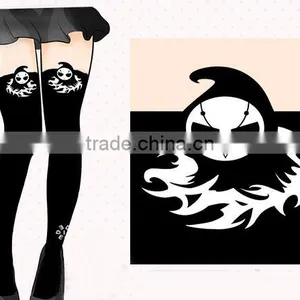 Overwatch Cartoon Knee-high Socks Hot Sale Cosplay Black Anime Silk Stockings thumbnail-1