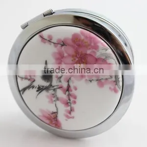 Cosmetic Mirror 2014 for Girl,Modern Design Folding Mirror,Lady's Beauty Pocket Mirror With Two Covers,Double Side Makeup Mirror thumbnail-1