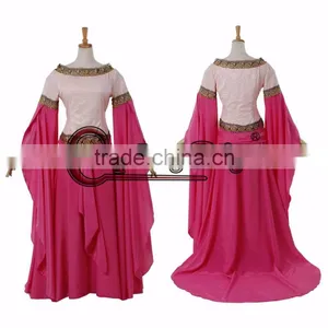 Pink Medieval Dress Medieval Dress Cosplay Costume Victorian Ball Gown Cosplay Costume Women's Fancy Dress Custom Made thumbnail-1