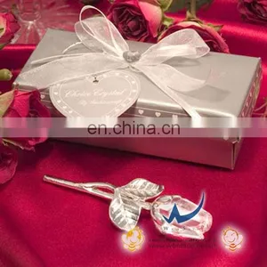 Crystal Long Stem Roses in Gift Box Wedding Favor Boxes thumbnail-1
