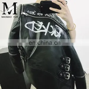 Latest Fashion Custom Black Winter Cheap Leather Jackets Women Leather Jacket Wholesale thumbnail-1