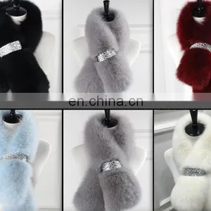Luxury High Quality Colorful Real Fox Fur Scarf thumbnail-1
