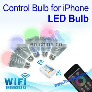 7W Color Changing Wifi LED RGB Bulb Light Wireless Remote Control LED Bulb Phone Controller thumbnail-1