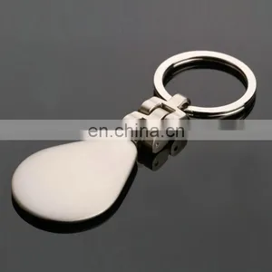 China Keychain Manufacturer Wholesale Enamel Round Engrave Pendant Keyfinder/custom Metal Keyrings thumbnail-3