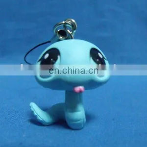 3cm PVC Animal Snake Keychain as Backpack Pendant thumbnail-1