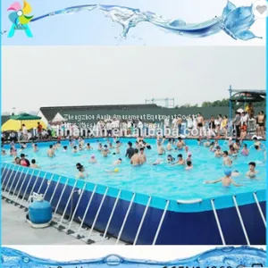 Above Ground Outdoor Giant PVC Pool Type Metal Frame Swimming Pool For Commercial thumbnail-3