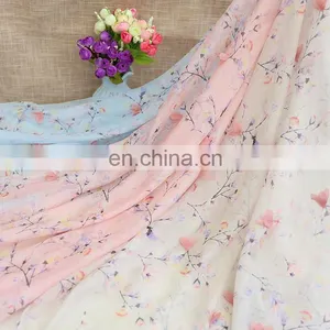 Manufacturer Wholesales 75D*75D High Quality Printed Chiffon Fabric for Dresses thumbnail-1