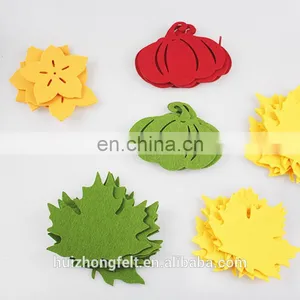 Eco-friendly Animals/ Flowers Felt Christmas Decoration Felt Coaster for Cup thumbnail-1