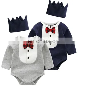 Multi Colors Warm Baby Rompers Unisex Long Sleeve Knitted Baby Jumpsuit thumbnail-1