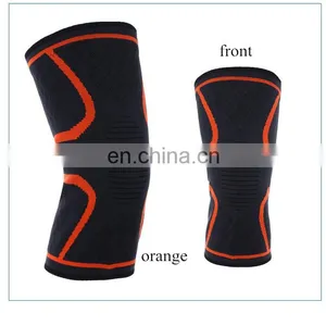 Wholesale Elastic Weightlifting Fitness Silicone Knit Compression Knee Sleeve thumbnail-3