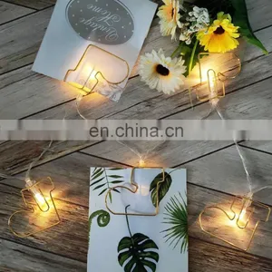 High Quality Battery Powered 10L Metal Socks Shaped Clips Fairy String Lights For Home Party Decoration thumbnail-3