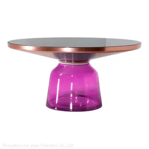 Round Coffee Table With Stools Sebastian Herkner Gray Purple Blue Yellow Green Colorful Coffee Table thumbnail-4