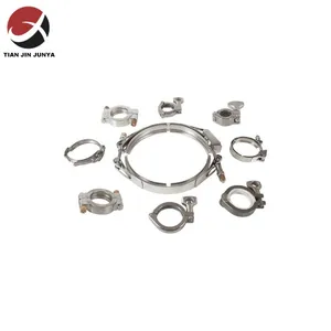 Lost Wax Casting Stainless Steel 304 316 Single Hinge Heavy Duty Coupling/joint/hose/exhaust Clamp China Manufacturer Plumbing Fitting Pipe Clamp thumbnail-3
