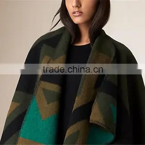 Over Sized Runway Catwalk Street Snap Knitted Cardigan Cape Poncho Sweater thumbnail-5