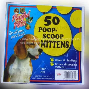 Doggie Poop Mittens With Handles,Disposable Pet Supplies,Bags With Dispenser, Dog Waste Bags, Poop Mittens, Pet Bag, Lit thumbnail-2
