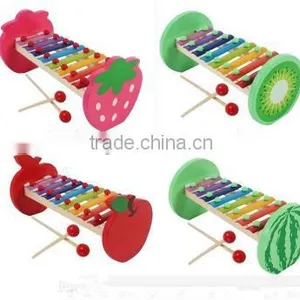 2016 Wholesale Musical Instruments Design for Kid Fruit Color Xylophone thumbnail-3