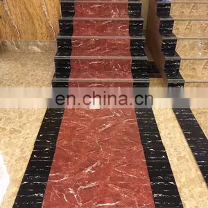 Marble Glazed Finish Stair Tiles,Ceramic Anti Slip Stepping Stairs Flooring Tiles thumbnail-3