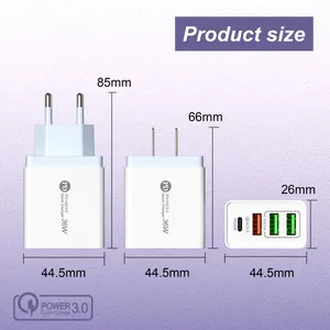PD+3USB Mobile Phone Charger 5v7a Fast Charge Compatible Multiple Models Of Multi-port Qc3.0 Power Adapter thumbnail-5