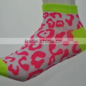 Lady Fluo Ankle Socks, Low Cut Socks, Leopard Dot Socks thumbnail-2