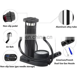 Foot High Pressure Pump Mini Portable Electric Car Bicycle Motorcycle Car Household Pedal Air Pump thumbnail-5