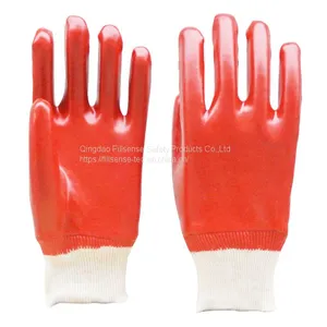 Cotton Interlock Liner Knit Wrist PVC Coated Work Gloves thumbnail-2